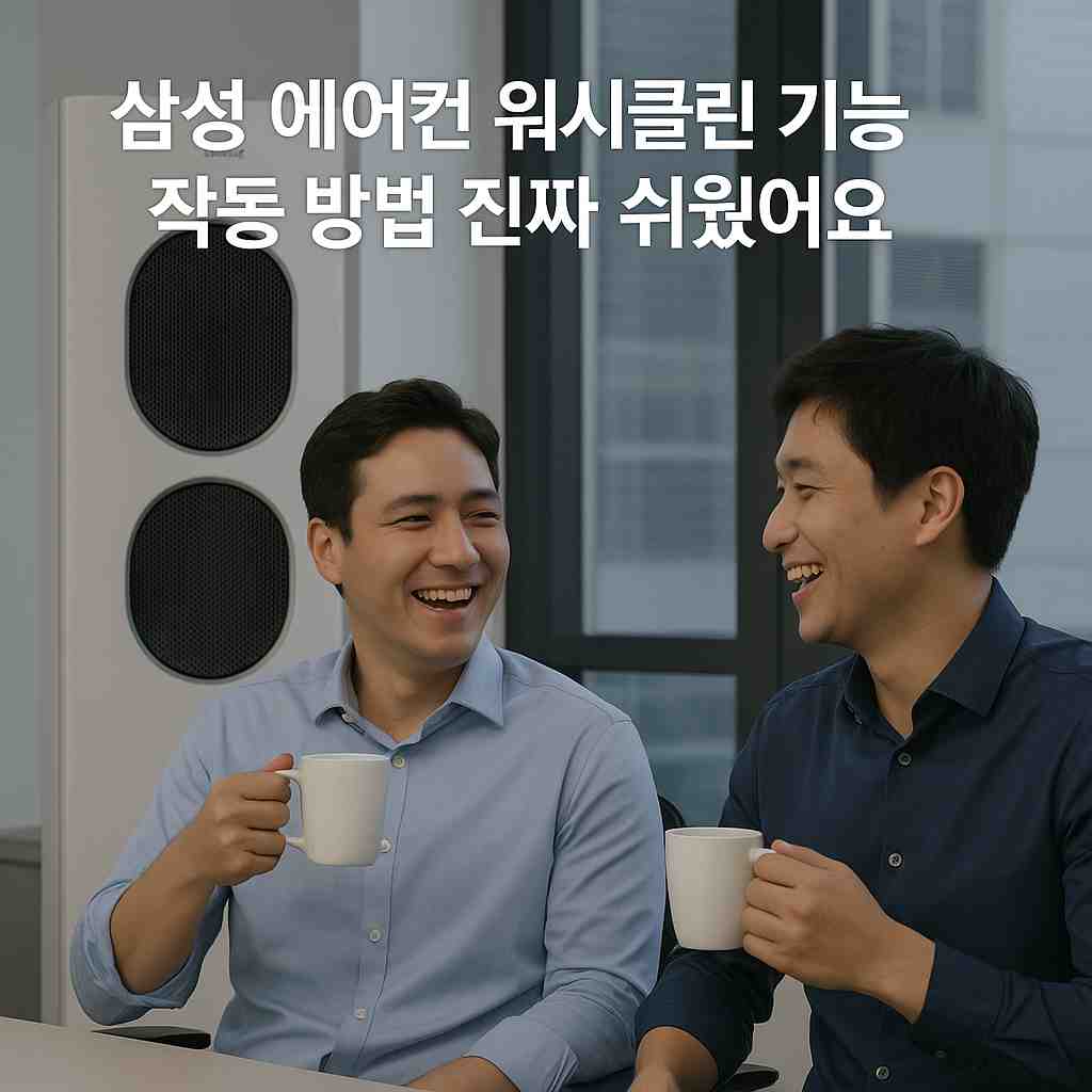 삼성 에어컨 워시클린 기능 작동 방법 진짜 쉬웠어요