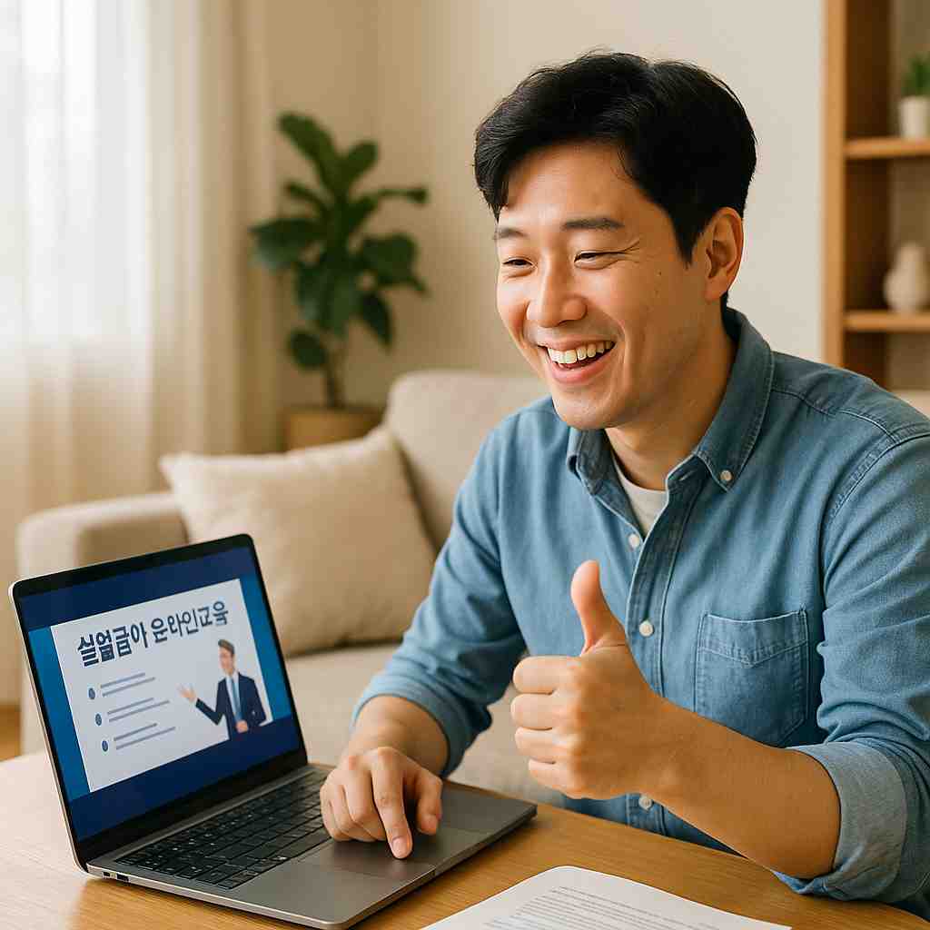 실업급여 온라인취업특강 전송방법 한 번에 끝내기