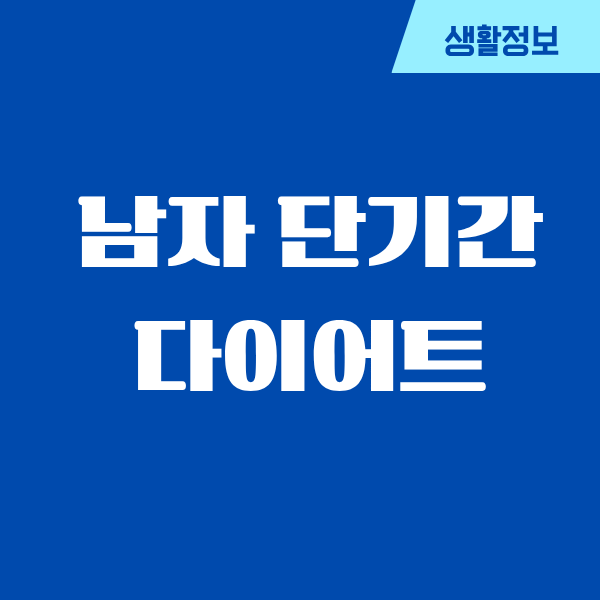 남자 단기간 다이어트, 현실 다이어트 후기