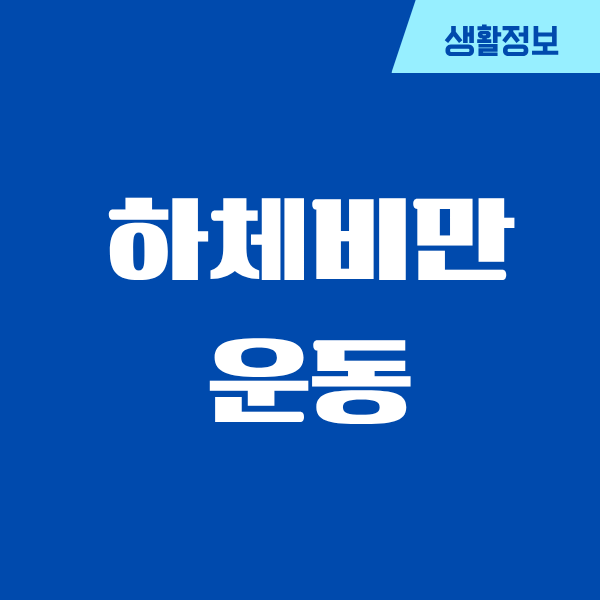 하체비만 운동, 제가 직접 해본 리얼 후기